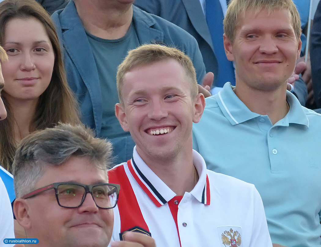 Валерия Васнецова, Алексей Волков и Сергей Клячин на церемонии открытия ЛЧМ-2017