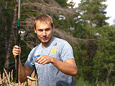 Антон Шипулин на рыбалке в Чайковском