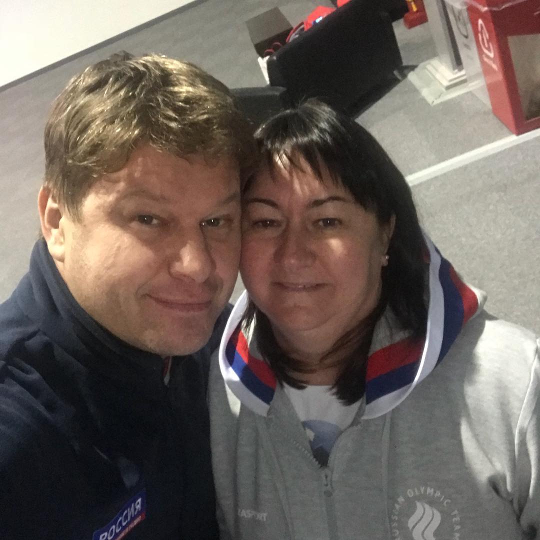 Дмитрий Губерниев вместе с Еленой Вяльбе, трехкратной олимпийской чемпионкой, руководителем наших лыж!