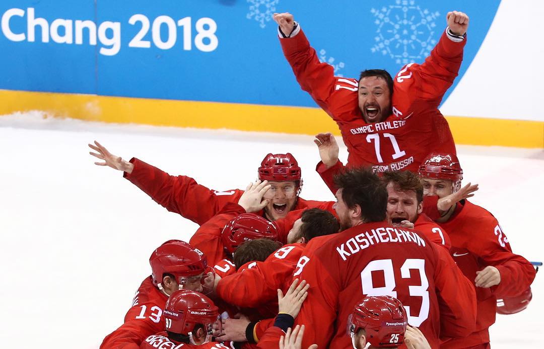 Евгений Малкин поздравил российских хоккеистов с победой на ОИ-2018