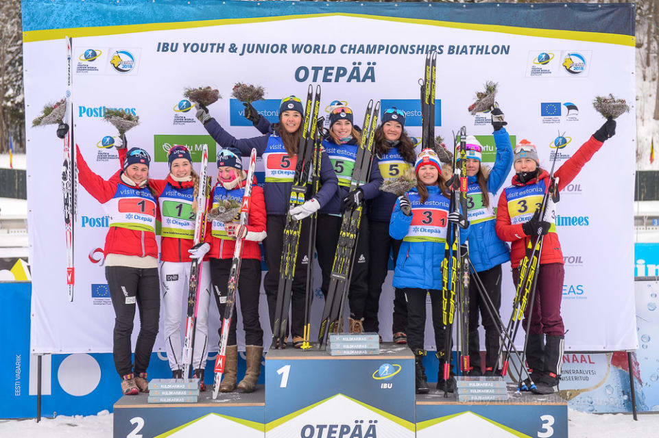 Россиянки завоевали бронзу в эстафете на юниорском Чемпионате мира по биатлону-2018 в Отепя