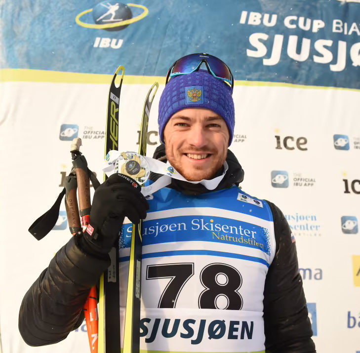 Антон Бабиков победитель гонки на этапе Кубка IBU