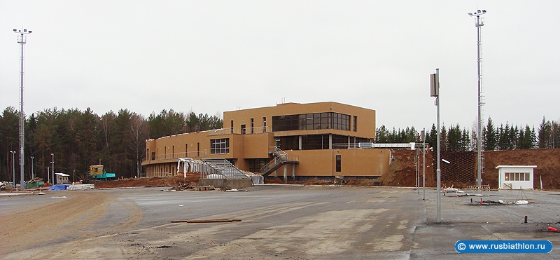 Комплекс биатлона в Чайковском, вид со стрельбища