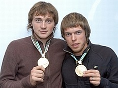 Биатлон Виктор Васильев и Дмитрий Блинов.