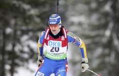 Anna Carin Zidek of Sweden competes during the women's 15 km individual race at the IBU Biathlon World Championships in Khanty-Mansiysk, March 9, 2011.