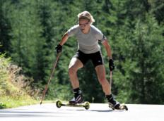 Биатлон Сборная Германии кроме беговых и велосипедных тренировок часть занятий проводит на лыжероллерах