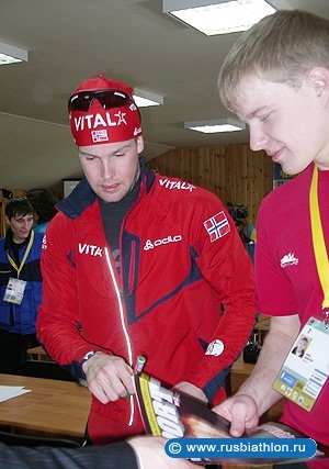 Норвежский биатлонист Руне Братсвен В Уфе (Чемпионат Европы 2009)