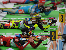 Norway's Tora Berger (front) Competes