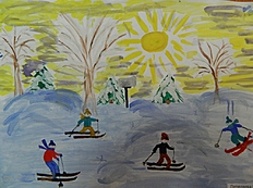 Биатлон Конкурс детских рисунков «О СПОРТ — ТЫ МИР!», тема «Лыжи – это круто!»