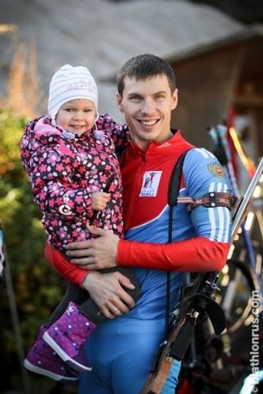 Евгений Устюгов с дочкой.