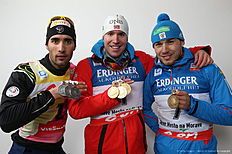 Биатлон Фуркад, Свендсен, Шипулин с медалями ЧМ-2013 по биатлону