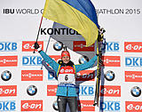 Биатлон Валя Семеренко стала чемпионкой мира-2015 в масс-старте, Шумилова — 10-я