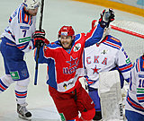 Хоккей ЦСКА со счётом 3:0 переиграл СКА в первом матче серии полуфинала Кубка Гагарина