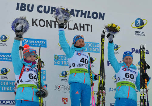 Виролайнен, Шумилова и Сливко заняли весь пьедестал в спринте на 7 этапе Кубка IBU в Контиолахти