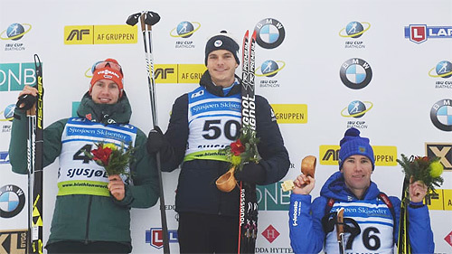 Алексей Слепов бронзовый призер в мужском спринте 1 этапа Кубка IBU по биатлону в норвежском Шушене