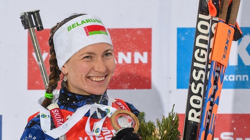 Дарья Домрачева одержала победу в масс-старте 6 этапа Кубка мира в итальянском Антхольце