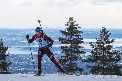Екатерина Юрлова-Перхт седьмая в спринте 8 этапа Кубка мира по биатлону в норвежском Холменколлене