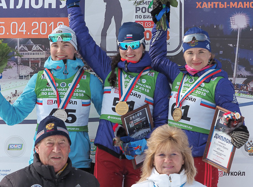 Анастасия Егорова выиграла индивидуальную гонку чемпионата России по биатлону в Ханты-Мансийске