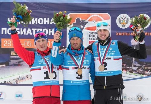Дмитрий Малышко выиграл мужской масс-старт на Чемпионате России по биатлону в Ханты-Мансийске