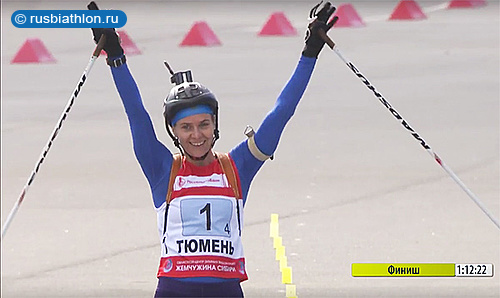 Женская сборная Тюменской области выиграла эстафету чемпионата России по летнему биатлону в Тюмени