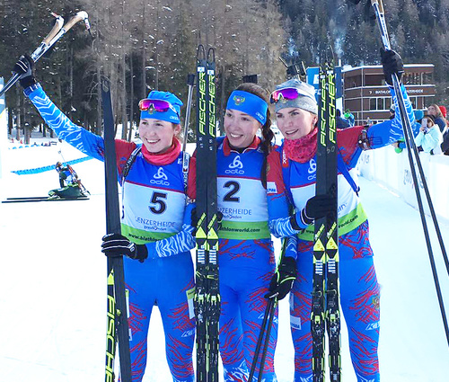 Кайшева, Сливко и Васнецова — заняли весь пьедестал в гонке преследования на 6 этапе Кубка IBU в Швейцарии
