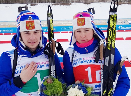 Васнецова и Дедюхин — чемпионы Универсиады-2019 в одиночной смешанной эстафете