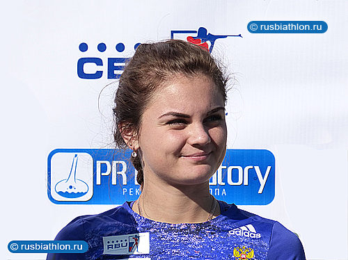 Наталья Гербулова победила в спринте на летнем чемпионате России по биатлону