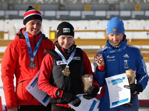 Анастасия Загоруйко выиграла спринт в Уфе (отборочные соревнования на Чемпионат мира по биатлону 2012)