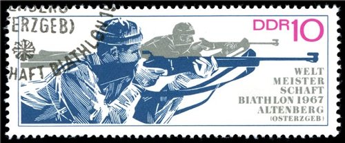 История биатлона в почтовых марках